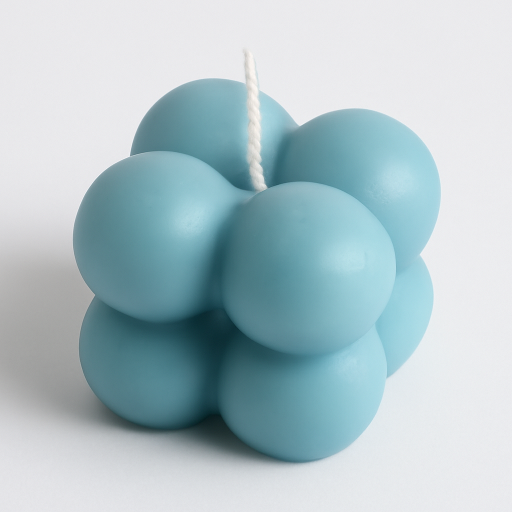 Small Bubble Candle Soy Wax Cube Candle Gift for Her Home Decor