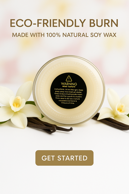 Vanilla Soy Wax Candle – 40+ Hour Burn | Premium Handpoured, Eco-Friendly, Aromatherapy Jar by Serene Saffron
