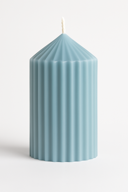 Serene Sky Pillar Candle For Festival Decoration & Gifts,Soy Wax 4.5"