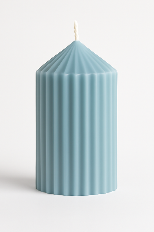 Serene Sky Pillar Candle For Festival Decoration & Gifts,Soy Wax 4.5"