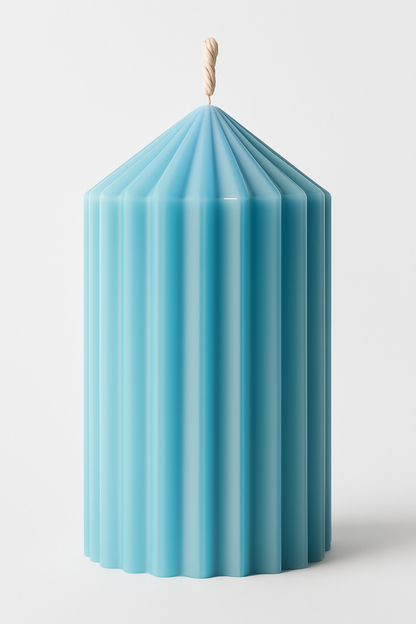 Serene Sky Pillar Candle For Festival Decoration & Gifts,Soy Wax 4.5"