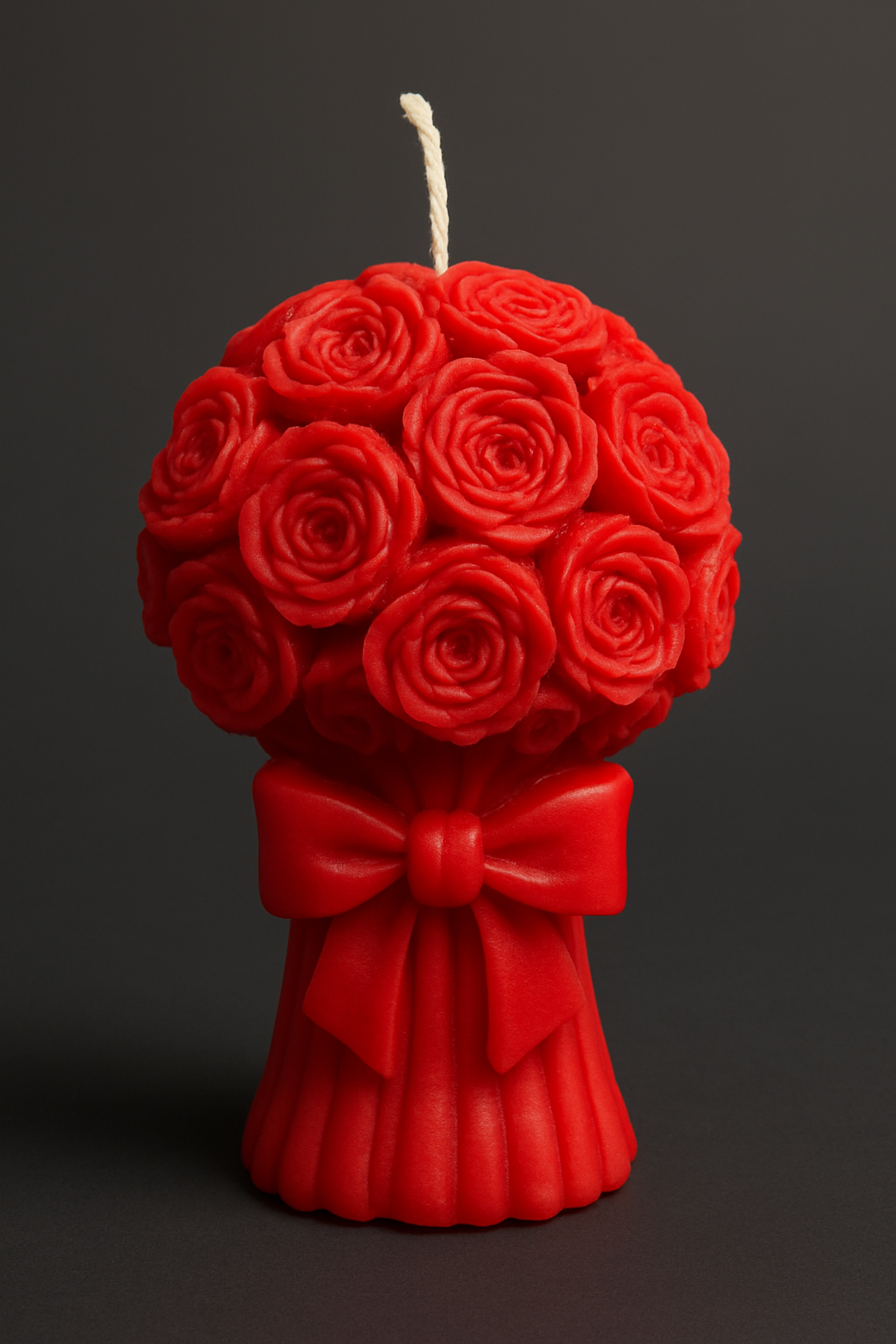 Red Rose Bouquet Candle | Gift for Wife, Girlfriend, Mom & Friends