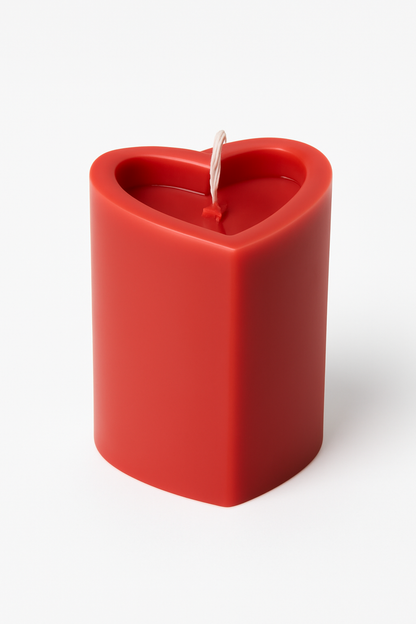 Scentious Love Heart Shape Pillar Candles- Valentine Candles- 100% Soy Wax