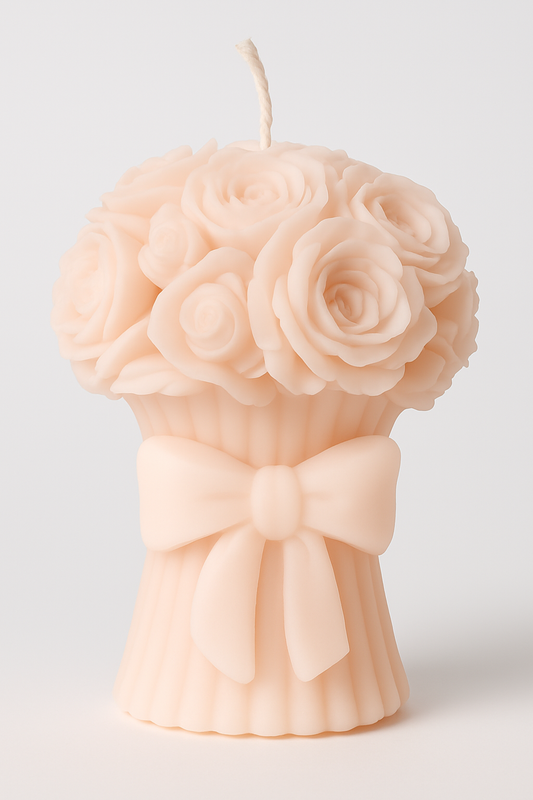 Red Rose Bouquet Candle | Gift for Wife, Girlfriend, Mom & Friends